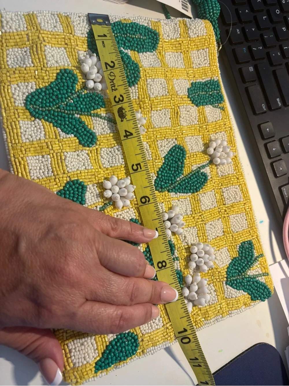 Beaded Floral Large Clutch - Anthropologie
